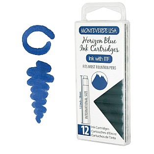 Monteverde USA Ink Horizon Blue - Inktcartridges  (12 stuks)