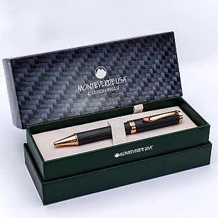 Monteverde Innova Matte Carbon Fiber Rose Gold Bolígrafo