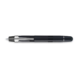 Nahvalur Eclipse Black Silver Retractable Fountain Pen