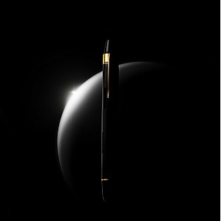 Nahvalur Eclipse Black Gold Retractable Fountain Pen