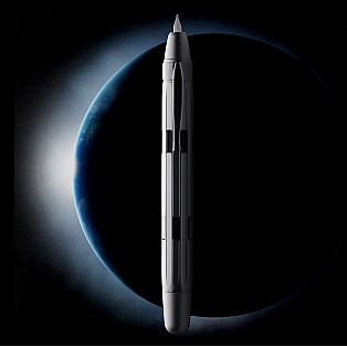Nahvalur Eclipse Pure Silver Retractable Fountain Pen