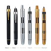 Nahvalur Eclipse Pure Silver Retractable Fountain Pen