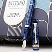 Nettuno 1911 Superba Sapphire Celluloid LE ST Caneta de Tinta Permanente