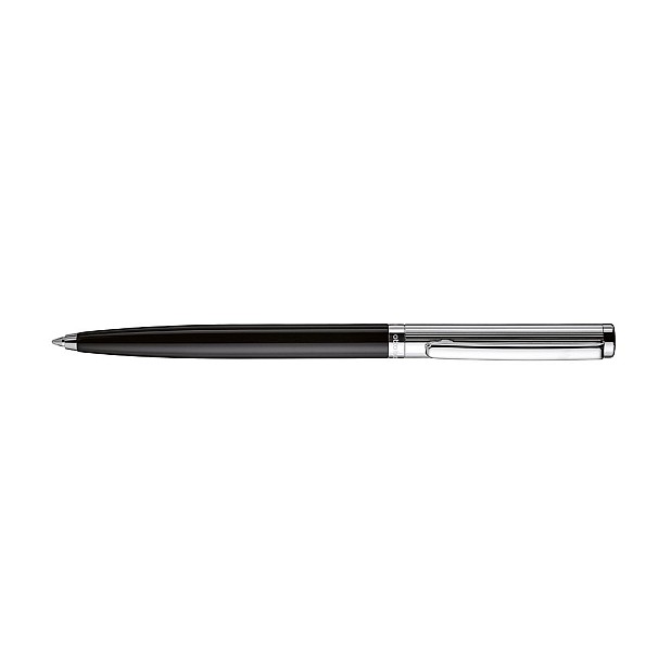 Otto Hutt Design 01 Black Lacquer Striped Ballpoint