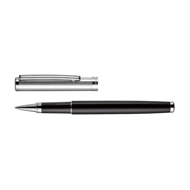 Otto Hutt Design 01 Black Lacquer Striped Rollerball
