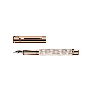 Otto Hutt Design 04 Wave White Rose Gold Fountain pen
