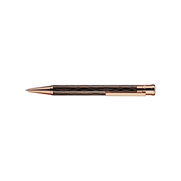 Otto Hutt Design 04 Wave Black Rose Gold Stylo Bille