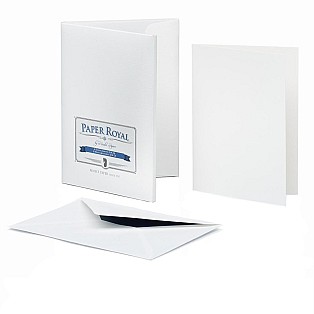 Rössler Papier Paper Royal Wit A6/C6 Map per 8 Stuks