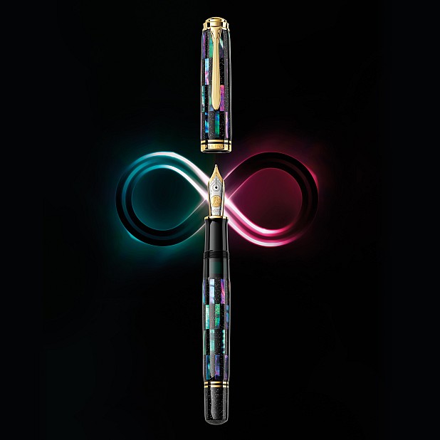 Pelikan Souverän M1000 Raden Black Infinity LE Caneta de Tinta Permanente