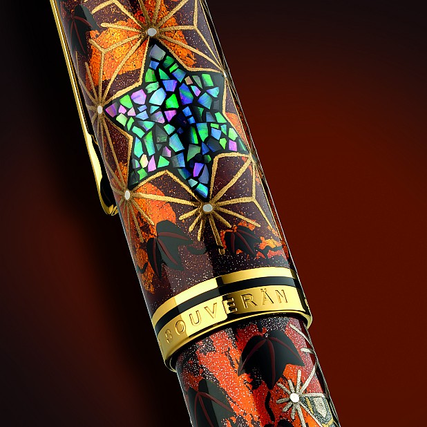 Pelikan Souverän M1000 Maki-e Ivy and Komon LE  Pluma Estilográfica