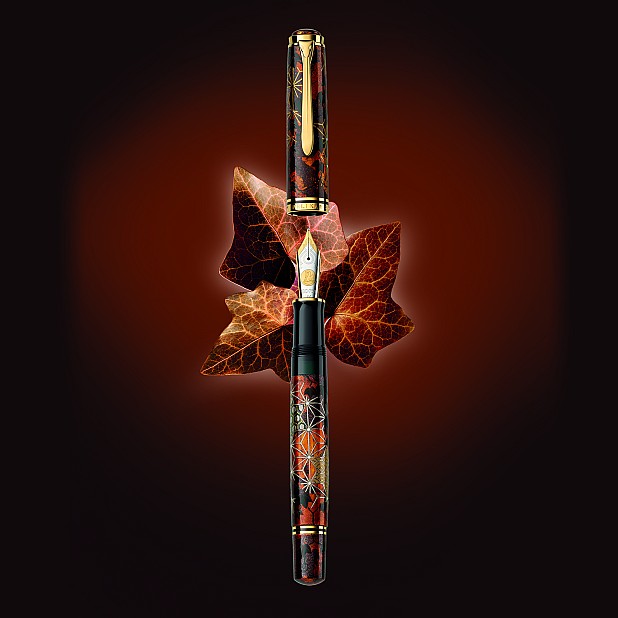 Pelikan Souverän M1000 Maki-e Ivy and Komon LE  Pluma Estilográfica