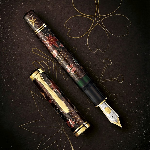 Pelikan Souverän M1000 Maki-e Four Seasons Lucky Charm LE Pluma Estilográfica