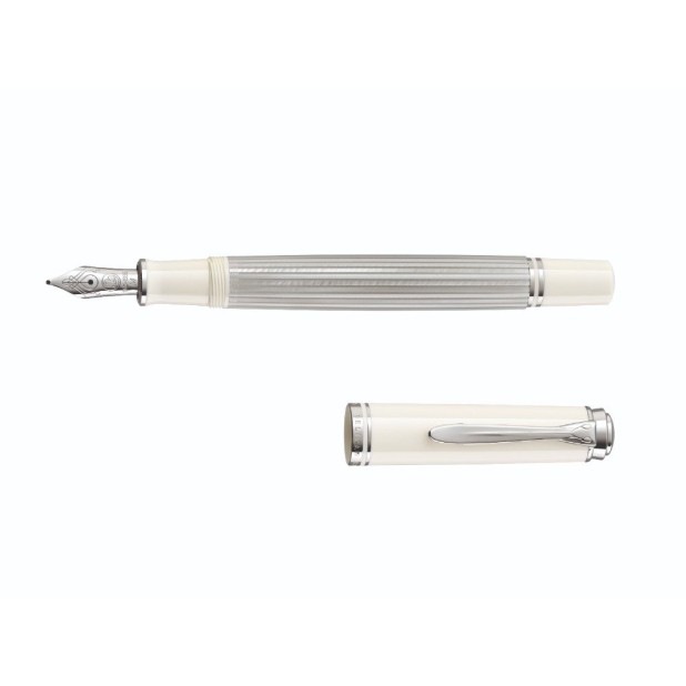 Pelikan Souverän M405 Silver/White Caneta de Tinta Permanente