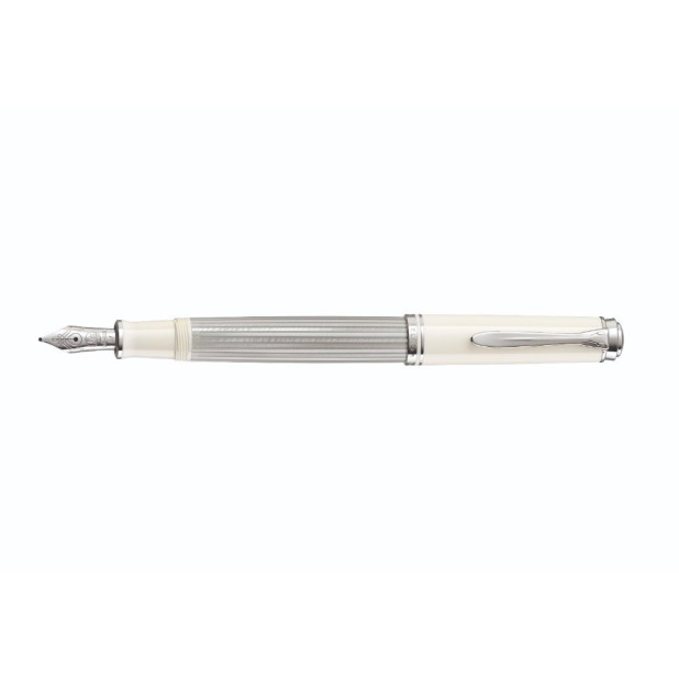 Pelikan Souverän M405 Silver/White Caneta de Tinta Permanente