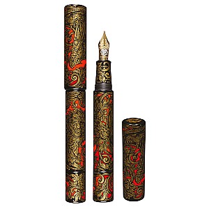 Phoenix Lacquer Art Ornaments Golden Dragon & Phoenix Fountain pen