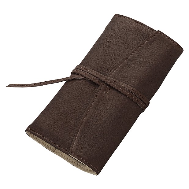 Pilot Pensemble Leather Pen Case with Zipper Case Brown (3-delig)