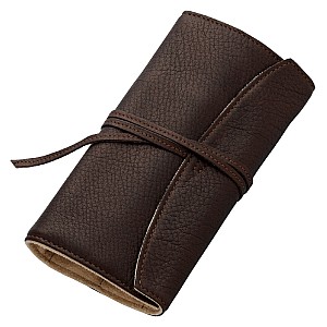 Pilot Pensemble Leather Pen Case with Zipper Case Brown (Fivefold)