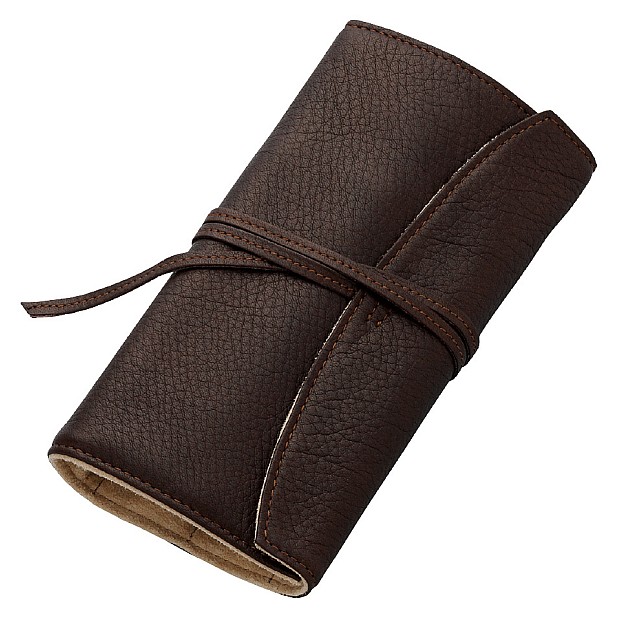 Pilot Pensemble Leather Pen Case with Zipper Case Brown (Fivefold)
