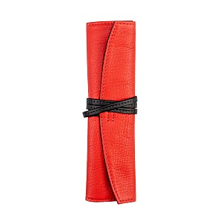 Pilot Pensemble Leather Pen Case Long Size Red and Black (Single)