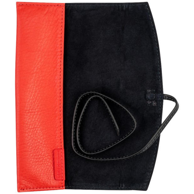 Pilot Leather Pen Case Long Size Red and Black (Single)