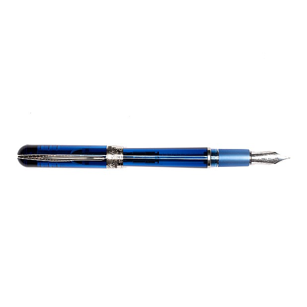 Pineider Avatar UltraResin Demonstrator Sky Blue Caneta de Tinta Permanente