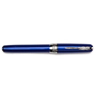 Pineider La Grande Bellezza Full Metal Jacket  Lightning Blue Caneta de Tinta Permanente