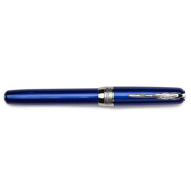 Pineider La Grande Bellezza Full Metal Jacket  Lightning Blue Caneta de Tinta Permanente