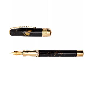 Pineider La Grande Bellezza Rock Midnight Black GT Fountain pen