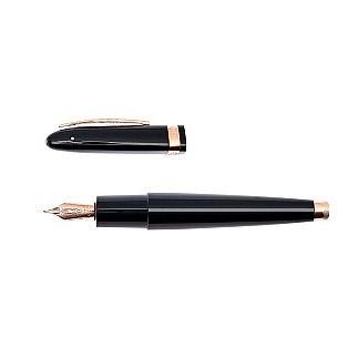 Pineider Modern Times Black RGT Caneta de Tinta Permanente