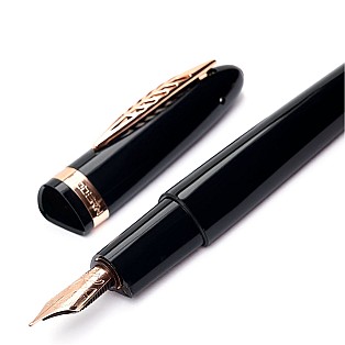 Pineider Modern Times Black RGT Caneta de Tinta Permanente