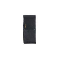Pineider Leather Black Pen Pouch Triple