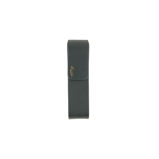 Pineider Leather Green Pen Pouch Double