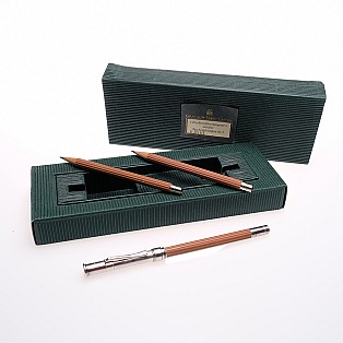 Graf von Faber-Castell Silver Pencil Holder Vintage (1993) with 3 Pencils Pre-owned