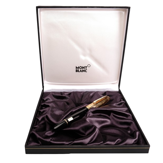 Montblanc Meisterstück 146 LeGrand Doué Gold Plated Pinstripe  Vulpen Pre-owned