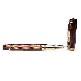 Omas Paragon Arco Brown Celluloid Vulpen Pre-owned
