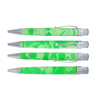 Retro 51 Tornado Acrylic Cosmic Swirl Green & White Rollerball / Ballpoint