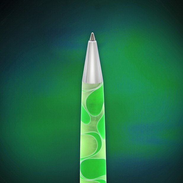 Retro 51 Tornado Acrylic Cosmic Swirl Green & White Rollerball / Kulspetspenna
