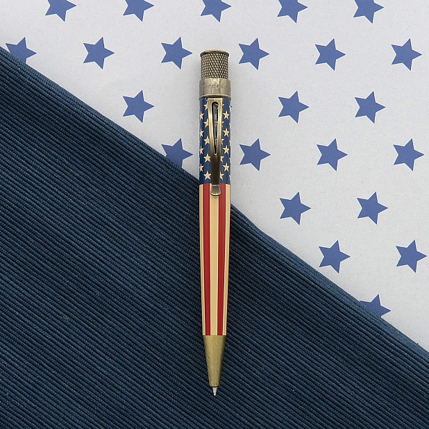 Retro 51 Tornado Vintage Metalsmith Tribute 250 Flag Rollerball / Ballpoint
