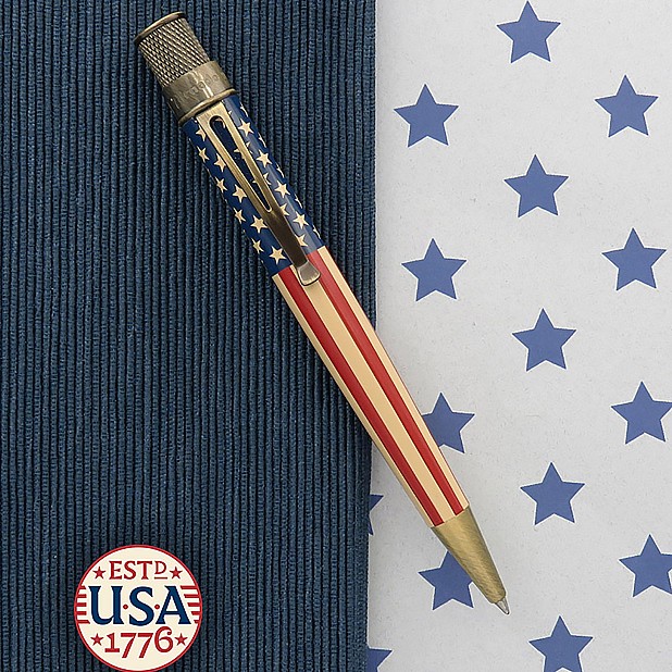 Retro 51 Tornado Vintage Metalsmith Tribute 250 Flag Rollerball / Ballpoint