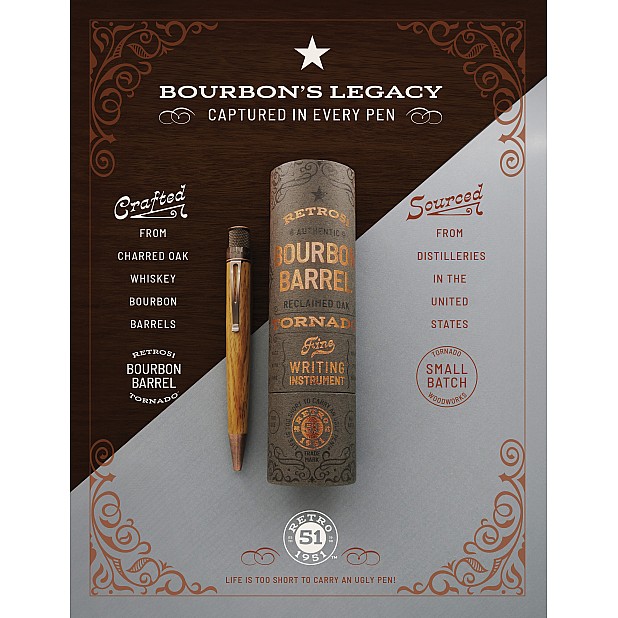 Retro 51 Tornado Bourbon Barrel Rollerball / Ballpoint