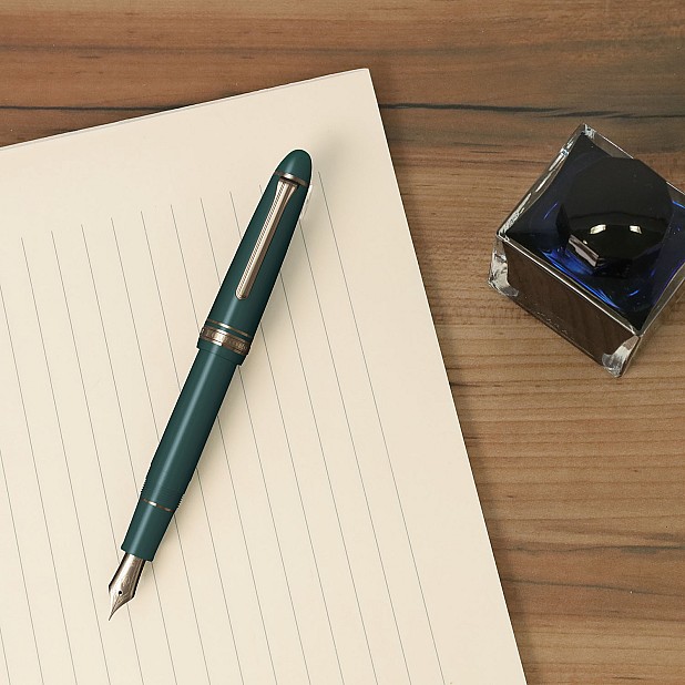 Sailor 1911L 14k Green GT Pluma Estilográfica
