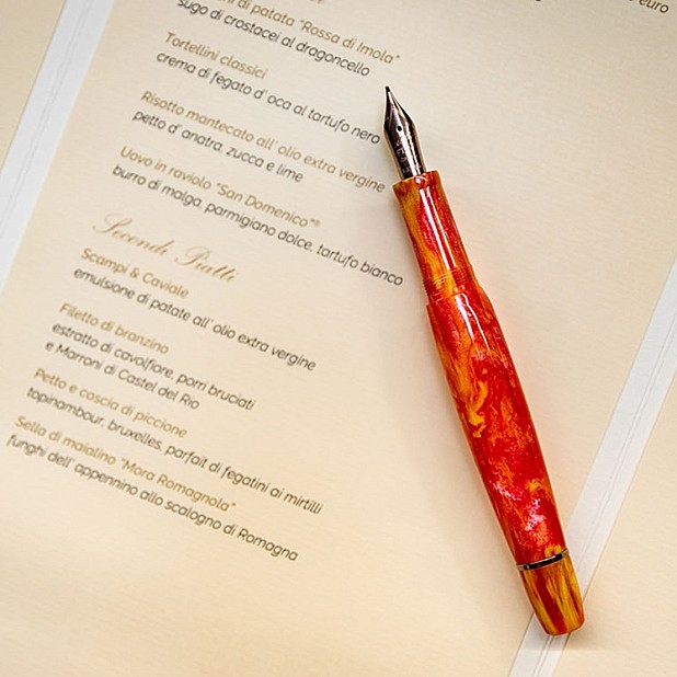 Scribo La Dotta Uovo in Raviolo PVD Corten Fountain pen