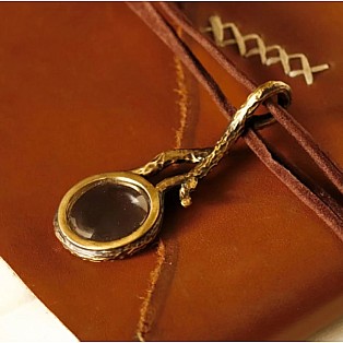 Sepia Writing Accessories Tree Branch Brass Magnifying Glass