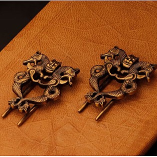 Sepia Writing Accessories Twin Dragons Brass Book Holder