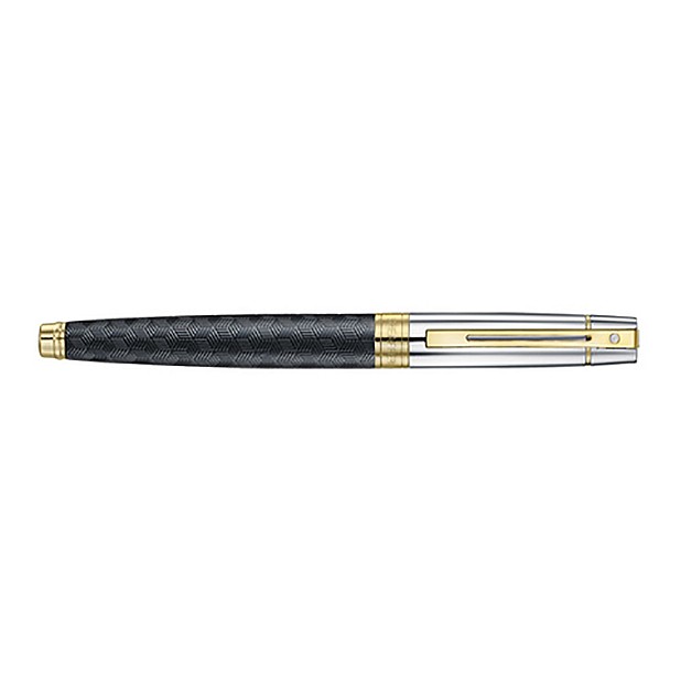 Sheaffer 300 Engraved Black and Chrome GT Caneta de Tinta Permanente
