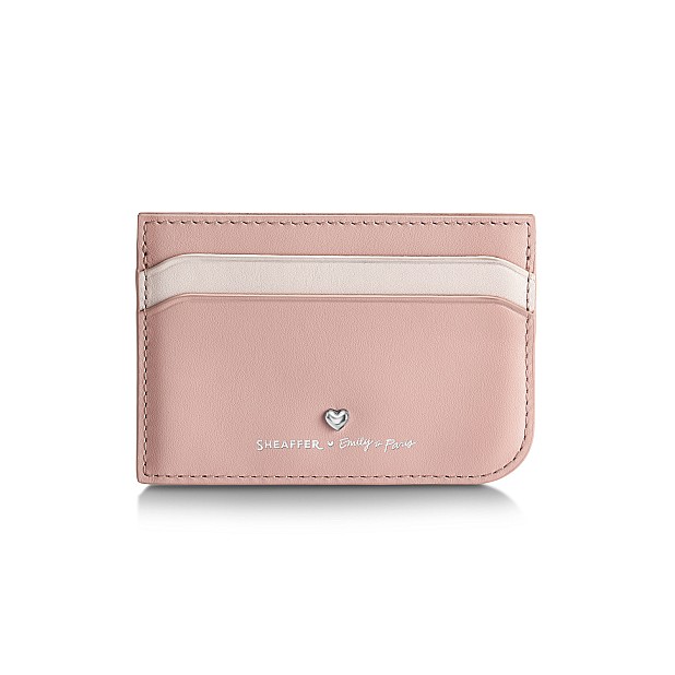 Sheaffer Sentinel Emily in Paris Matte Pink Bow ST Balpen and Credit Card Holder Set