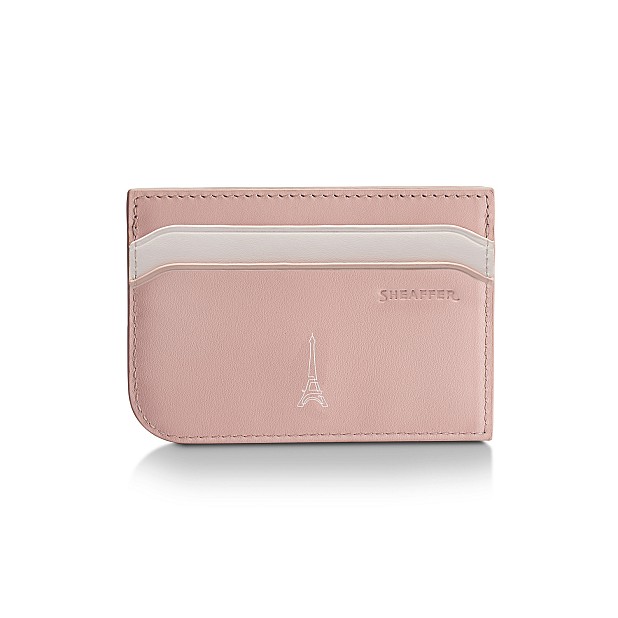 Sheaffer Sentinel Emily in Paris Matte Pink Bow ST Balpen and Credit Card Holder Set