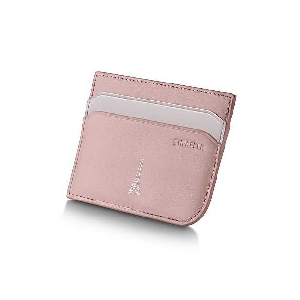 Sheaffer Sentinel Emily in Paris Matte Pink Bow ST Balpen and Credit Card Holder Set