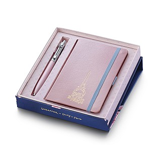 Sheaffer Sentinel Emily in Paris Matte Pink Bow ST Balpen and Notebook Set