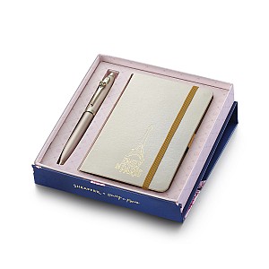 Sheaffer 100 Emily in Paris Champagne Gold GT Ballpoint and Notebook Set